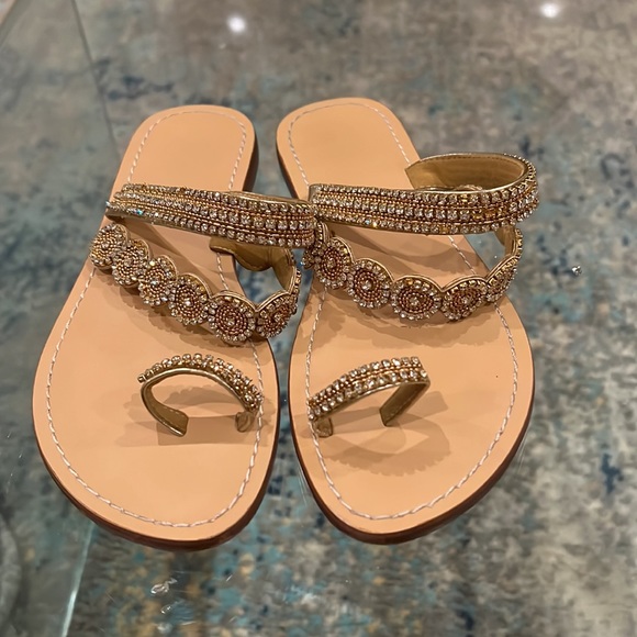 Source Unknown Shoes Womens Rhinestone Flat Sandals Poshmark
